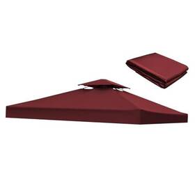 Canopy001 Lyeen 10x10ft Pop Up Canopy Replacement Top Cover Double Tier Waterproof 300d