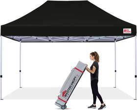 Mastercanopy 705353202124 Pop Up Canopy Tent Commercial Grade 10x15 Instant Shelter Black Free Shipping