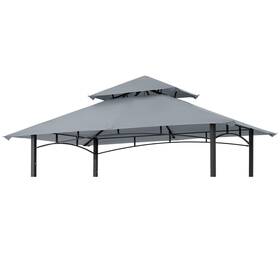 L-gg001pst-f Mastercanopy 897118118910 Grill Gazebo Replacement Canopy Top For Model Gray