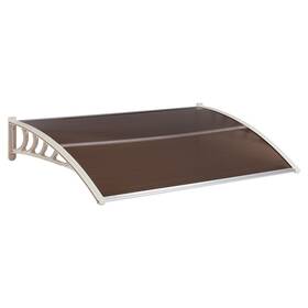 Mcra-jtaw15w-tea Matico 58.5 Inch Outdoor Clear Door Awning Patio Window Cover Polycarbonate Rain And Snow