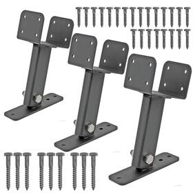 Suvc1646 Mayset 3pack 3.6in Saddle Stainless Steel Adjustable Angle Roof Riser For Wood Patio Pe