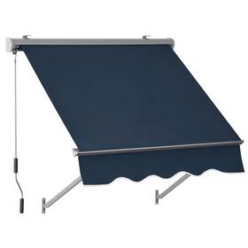 6055-4104ey Mcombo Patio Window Awnings 63 Inch Fully Assembled Manual Retractable Sunshade Canopy