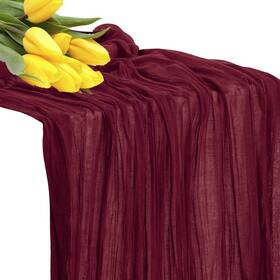 Mds 14ft Burgundy Pack Of 10 Cheesecloth Table Runner 35x170 Inch Long Gauze Cheese C
