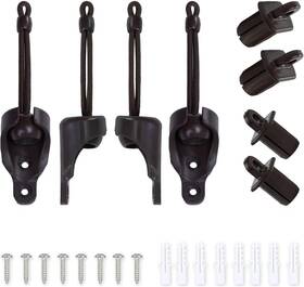 Medduw 445045183173 Sun Shade Parts Bungee Kit And End Cap Weather Resistance For Coolaroo Exterior