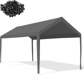 Cp02 Mergrim 10ftx20ft Carport Canopy Replacement Cover With 50 Pcs Ball Bungees 180g Heavy