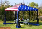 840-014 Mesh 10 Party - Tent Canopy Walls X10 Flag Outsunny Pop-up American