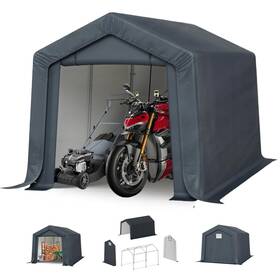 Ga116-n Mfstudio Outdoor Storage Sheds 8x12 Ft Portable Carport Shelter Garages Heavy Duty Ca