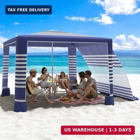 Moko 840401453063 Beach Cabana 8ft Large Canopy With Side Wall Upf 50 Protection E