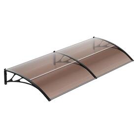 Monibloom 840256418521 Patio Door Awning 118 Inch X39 Window Canopy Outdoor Polycarbonate