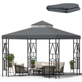 Gjp-008 Morikoro 10x10 Canopy Replacement Top Double Tiered Gazebo Cover For Yard Patio And Gar