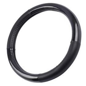 Sw-761-bg-s Motor Trend New Bdk Premium Carbon Fiber Steering Wheel Cover Black Vinyl With A