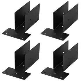 Mw141-b-t4 Mountain Ark 4 Pack 2x4 Black Pergola Top Rafter Brackets Deck Railing Bracket For Wood