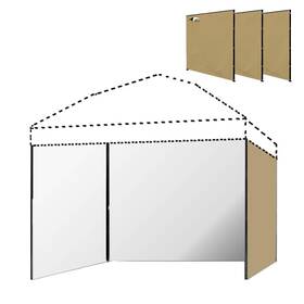 Mqod-011201-3 Mqoutdoor Outdoor Canopy Sidewalls 10 X 1 In In0 Set Of 3 Khaki Rain Shade Panels