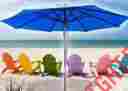 Ms-wood-9ft-umbrella-skyblue Mtn Gearsmith New 9 Ft Outdoor Patio Market Wooden Wood Umbrella Yard Beach Shade Blue 632181734995