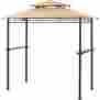 Ms16-301-014-04 Mainstays 8 X 4 Grill Gazebo In Cream Canopy Awning Shade Shelter Patio Cover
