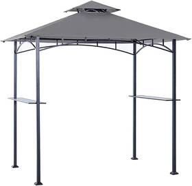 L-gg001pst-f Mstercanopy 445047596537 Mastercanopy Grill Gazebo Replacement Canopy For Model Gray