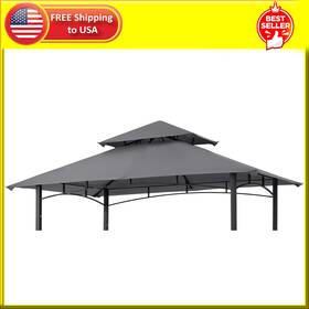 L-gg001pst-f Mstercanopy 711181247862 Mastercanopy Grill Gazebo Replacement Canopy For Model Gray