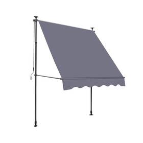 Myhomore 768556089251 9.8 Ft. X 3.9 Manual Retractable Awning Non-screw With Uv Protectio Door Sun