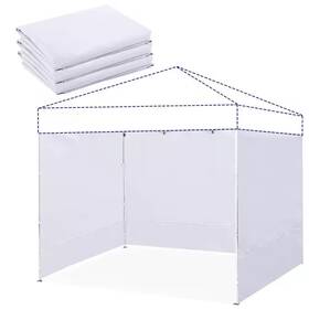 .n/a 711181185034 10 X Ft. Waterproof Canopy Sidewalls 3-piece Set White