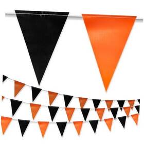 Nacarum 2631flag O B 30 Orange Black Pennant Banner Flags Osha 500lb Heavy Duty Safety And