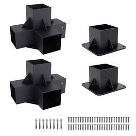 Neorexon 791974365539 Pergola Kit Elevated Wood Stand Woodwork For 4 Inch X Actual 3.5