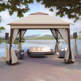William-us-00022-lwj Nicbex Outdoor Tent Canopy Patio Gazebo Grill Elegant With Mosquito Ne