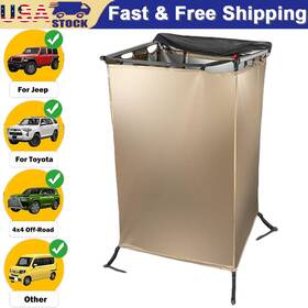 Noqp2257 No-auto For Jeep/toyota 4x4 Overlanding And Boating Shower Tent Awning 300d Ripstop Fabric
