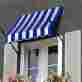No32-4bbw Awntech 4-feet New Orleans Awning Blue White