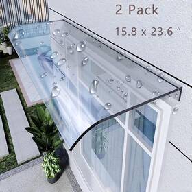 Nollapo 2pc Tr 40x60cm Window Door Wall Frosted 15.8 Inch X 23.6 Transparent Canopy