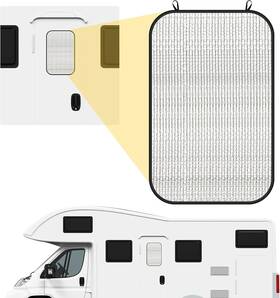 Novustech 761989423180 Rvnovus Rv Window Shade - 16x25 Sun Shield Solar Entry Door Cover For Tra