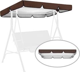 175x52x5.9in Nsdawall Wf004 2/3 Seat Patio Swing Canopy Replacement Awning Cover Top Coffee