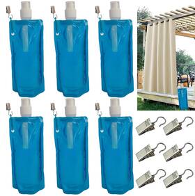 Gy20250412 Nsgglecher 6 Pack Outdoor Curtain Weights Reusable Windproof Weighted Bags Heavy Duty D