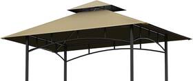 Oipunshle 313033475401 Grill Gazebo Replacement Canopy Top 5ftx8ft Double Tiered