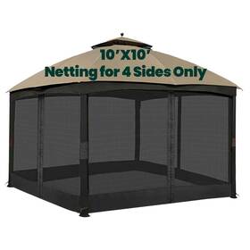 Olilawn 662659807111 Gazebo Universal Replacement Mosquito Netting 10ft X Outdoor Canopy Net S