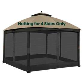 Net001 Olilawn Gazebo Universal Replacement Mosquito Netting 10ft X 12ft Outdoor Cano