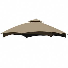 Ol-ht011 Olilawn Outdoor Gazebo Replacement Canopy Top Upgrade 10ft X 12ft Double-tier R