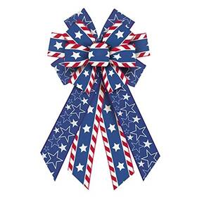 On-airstore Bow-id-oa-220417-bias Large Patriotic Wreath Bows America Flag Blue Stars Bias Strips Star