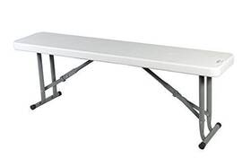 Ontario Furniture 439125181197 Bench/folding-plastic Sturdy Strong Frame Perfect For Entertaining