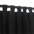 Cur96blk Onyx Outdoor 54 . Weathersmart Black 96 Curtains