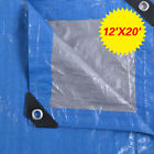 Op2591 Unbranded Tarp Canopy Reinforced Tarpaulin Heavy Duty Grommets Blue New