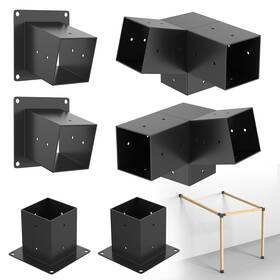 Op99163-6n Opmeiro 6pcs 15 Slanted Roof Pergola Brackets 3-way Wall Mount Extension