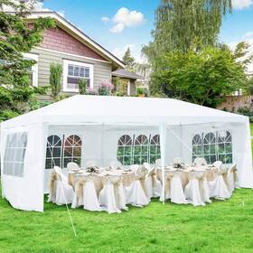 Oralner 798470206175 10ftx20ft Outdoor Canopy Tent White Wedding Party With 6 Removable Sidewa