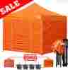 Orange10x10 Abccanopy Popup Tent Instant Commercial Outdoor Canopy With Fullwall 619548667837