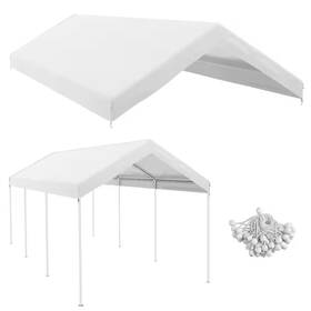 Otryad 445037232209 Portable Carport Replacement Top With Ball Bungee Cords 10 Ft. X 20 Waterpr
