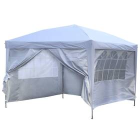 Outdoor Basic 610825975324 10x10 Pop Up Canopy Party Tent Instant Gazebos With 4 Removable Sidewalls White