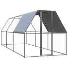 3089320 Outdoor Chicken Cage 6.6footx19.7footx6.6foot Galvanized Steel