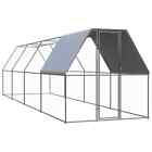 3089321 Outdoor Chicken Cage 6.6footx26.2footx6.6foot Galvanized Steel
