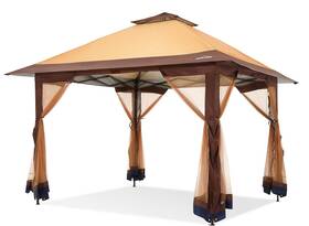 St2005an-8-s Outdoor Living Suntime Instant Pop Up Patio Gazebo With Full Netting For Fami