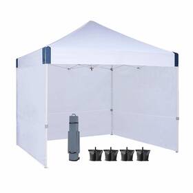 Outdoor Wind 619548580518 10x10 Pop Up Canopy Tent Patio With Sidewalls Heavy Dut