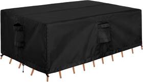 Outdoorlines 445043724798 Outdoor Waterproof Patio Rectangle 110 Inch L X 84 W 28 H Black